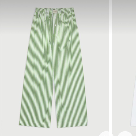 Viral! Comme Si La Boxer Alta, Cotton Poplin Green Martini Stripe Sold Out - Picture 4 of 6